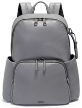 NEW TUMI Voyageur Ruby Backpack gray leather carry-on laptop bag travel business - £473.07 GBP