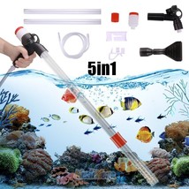 Electric Aquarium Fish Tank Siphon Pump Vacuum Gravel Water Filter Cleaner Pipe - £29.89 GBP