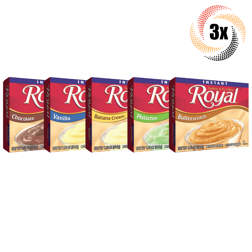 3x Packs Royal Variety Instant Pudding Filling | 4 Servings Each | Mix &amp;... - $11.40