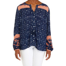 WONDERLY TOP Long Sleeve Button Down Top Gauze Type Fabric Women&#39;s M Boho - €10,18 EUR