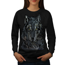 Wellcoda Old Wolf Beast Eye Lonely Womens Sweatshirt - £23.40 GBP+