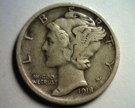 1918-S Mercury Dime Very Fine / Extra Fine VF/XF VF/EF Nice Original Coin - £16.78 GBP