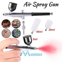 Dual Action Gravity Feed 0.3Mm Gun Spray Airbrush Nail Art Paint Tattoo ... - £25.17 GBP