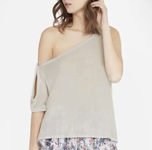 IRO Paris Womens Top Kael One Shoulder Cotton Silk Nude Beige Size M AG537  - $129.00