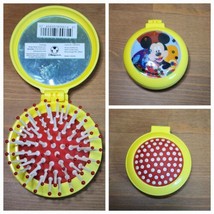 Disney Stores Mickey Mouse Round Folding Brush Mirror Combination Compact - $14.83