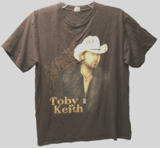 $20 Toby Keith Biggest Baddest Tour 2008 Concert Brown C&amp;W T-Shirt M - £19.48 GBP
