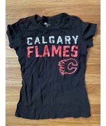 Calgary Flames Womens Shirt Black Size Medium G-III 4 Her by Carl Banks NHL - $9.11