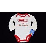 NEW Unisex Boy Girl Newborn 5-8lbs Carter&#39;s HOLIDAY Bodysuit Shirt SILEN... - £3.97 GBP
