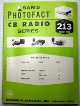 SAMS Photofact CB #213 8/78 part list schematics GE~MEDALLION~LAKE - $10.82