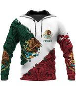 FAYBA Mexican Hoodie 3D Print Casual Pullover White Size 2XL - $110.90 MXN