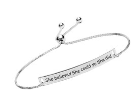 Sterling Silver Jewelry Engraved Inspirational Moon - £69.24 GBP