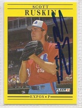 Scott Ruskin Signed Autographed 1991 Fleer Card - $9.60