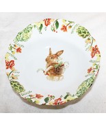 Pier 1 Imports Lilly Easter Rabbit 10&quot; Porcelain Serving Salad Bowl ~ Ex... - $34.28 CAD