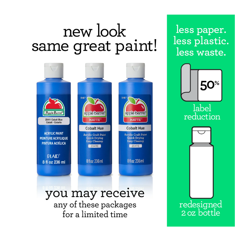 Apple Barrel Acrylic Paint 8 oz Various Colors Priced Each - $5.97