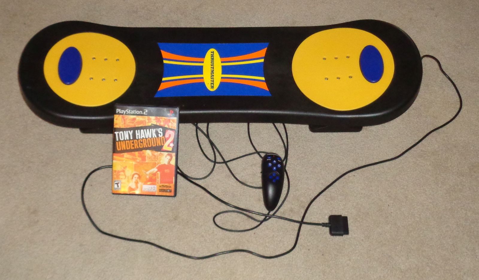 ThrustMaster PlayStation PS2 Skateboard Controller + Tony Hawk&#39;s Undergr... - $132.95