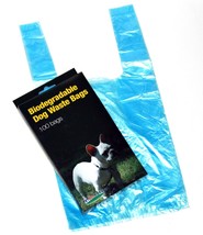 500 Dog Pet Waste Poop Bags With Handles Blue By Petoutside Made In Usa - £10.95 GBP
