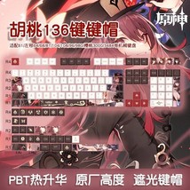 136PCS New Genshin Impact Keycaps Beauty Game Character Hutao Keycap Mechanical  - £74.88 GBP