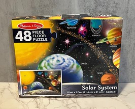 Melissa &amp; Doug Solar System Jumbo Floor Puzzle 48 pc Used Jigsaw Kids Children&#39;s - £4.71 GBP