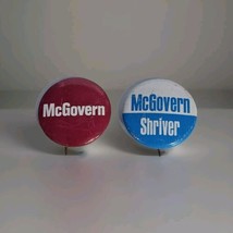 Lot of 2 Vintage Mcgovern / Shriver  Campaign Buttons 1972 - £7.07 GBP