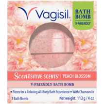 Vagisil Scentsitive Scents V-Friendly Bath Bomb, Peach Blossom - £9.70 GBP