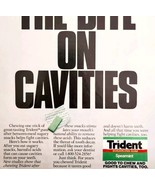 1987 Trident Sugarless Gum Spearment Cavities Advertisement Vintage Cand... - $34.27 CAD
