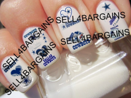 30 New 2023 NFL Dallas Cowboys Football Logos 》15 Different Designs 》Nail Decals - £11.98 GBP