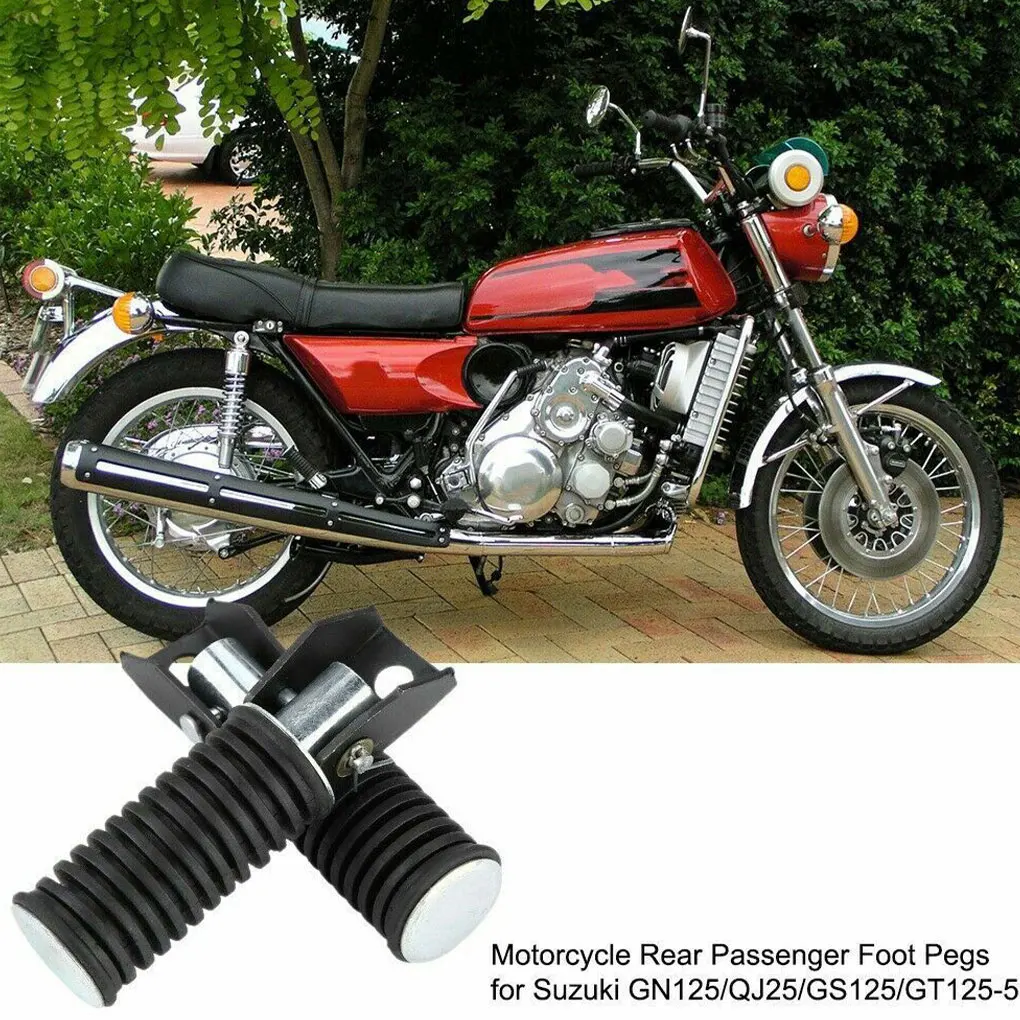 Universal Motorcycle Rear Passenger Foot Pegs Pedals - £9.00 GBP