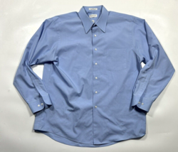 Van Heusen Mens Shirt Blue XL Polyester Blend Wrinkle Free Poplin Long sleeve - £13.25 GBP