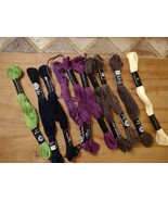 Loops and Thread Purple Brown Green Black Embroidery Floss Cross Stitch ... - £12.54 GBP