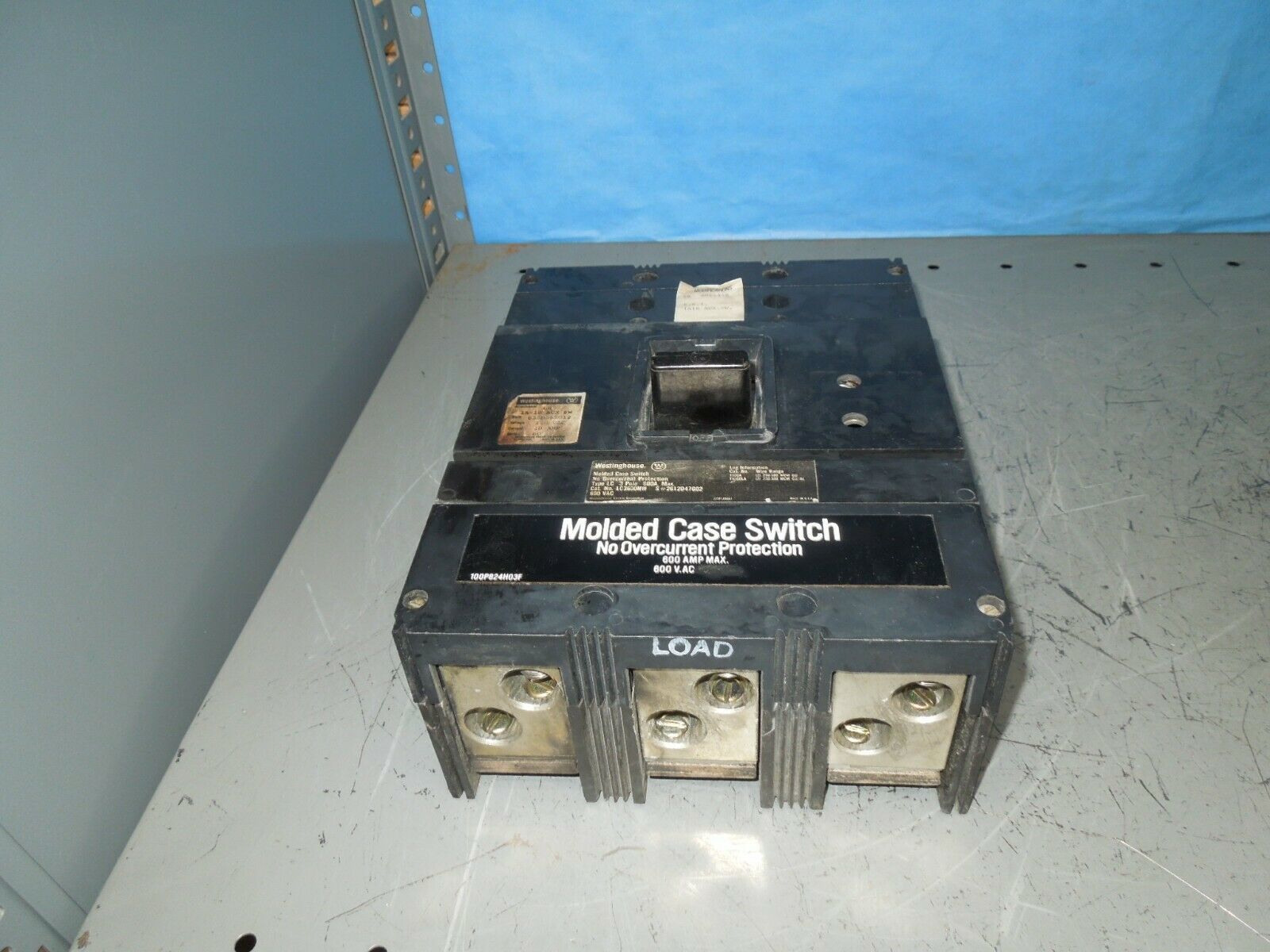 Westinghouse LC3600NW 600A 3P 600V Molded Case Switch Style# 2612D47G02 Used - $700.00