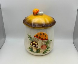 Vintage Sears Merry Mushroom 8 1/4&quot; Embossed Canister - £80.57 GBP