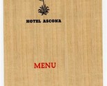 Hotel Ascona Dinner Menu Ascona Switzerland 1974 - £14.19 GBP