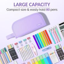 Sooez Wide Opening Pencil Case Large Capacity Pencil Pouch Organizer Aes... - $289.68 MXN