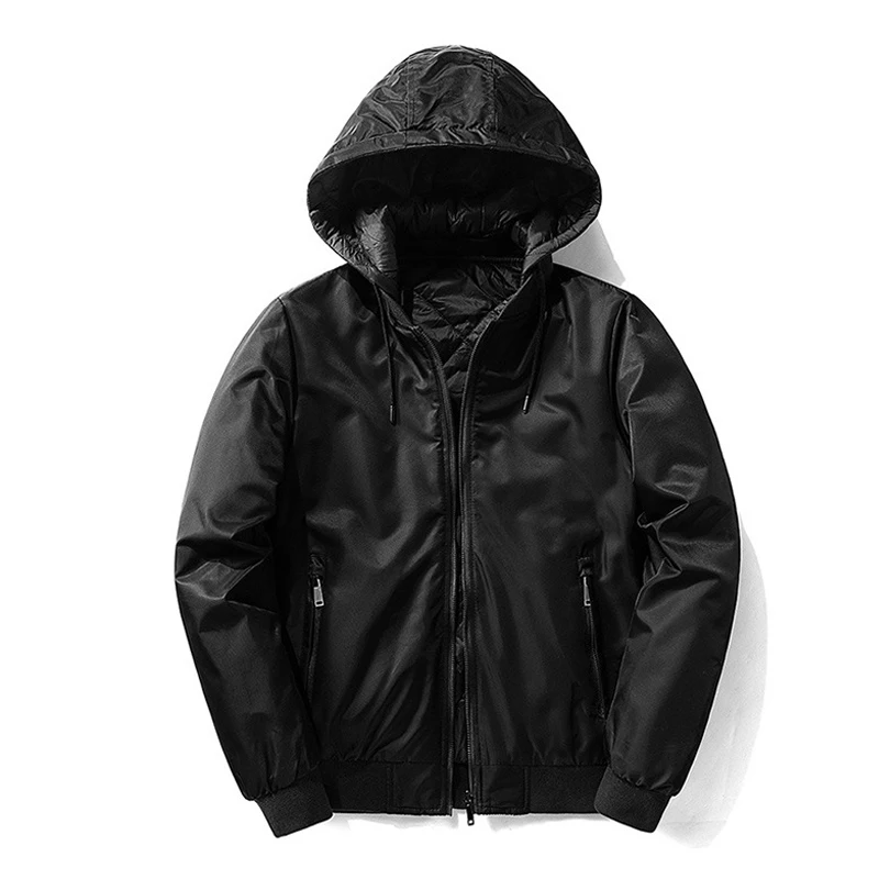 Mens Winter Jackets And Coats Thick Warm Cotton-padded Bomber Jacket Men Overcoa - £293.46 GBP
