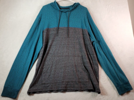 Urban Pipeline Hoodie Men 2XL Teal Gray Cotton Long Sleeve Pocket Drawstring EUC - £9.94 GBP