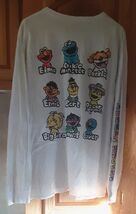 Sesame Street Mens Long Sleeve Tee 2XL White Sesame Street Characters I - $14.11