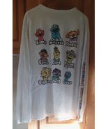 Sesame Street Mens Long Sleeve Tee 2XL White Sesame Street Characters I - $258.83 MXN