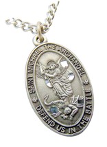 Medal Oval Pendant 1 Inch on 24 Inch - $90.09 CAD