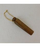 Hand Made Solid Wood Door Stop 7.375&quot; long 1.5&quot; wide Rawhide Strap Rubbe... - £12.17 GBP