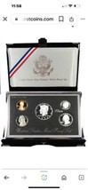 1996-S US Mint 5-Coin 90% Silver Premier Silver Proof* Set Box With US M... - $32.71