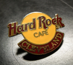 Hard Rock Cafe Pinback in Cleveland Cavaliers Cavs Colors of Wine and Gold - £7.05 GBP