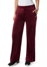 NEW ANNE KLEIN RED VELOUR WIDE LEG COMFORT PANTS SIZE L - $82.37