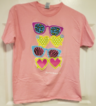 GIRLS MYRTLE BEACH TSHIRT - YOUTH XL - SUNGLASSES - PINK - SUMMER  - RN ... - $14.99