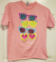 GIRLS MYRTLE BEACH TSHIRT - YOUTH XL - SUNGLASSES - PINK - SUMMER  - RN ... - £11.98 GBP