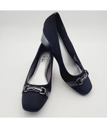 Lifestride Womens Black Gazette Square Toe Wedge Heel Shoes Size 8 M - £22.46 GBP