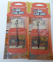 2 Yankee Candle Classic Paper Car Jar Air Freshener AUTUMN in the PARK - $4.95