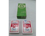 Vintage Greene Games 100 Poker Chips With 2 Playing Card Decks - $21.77