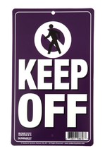 Sunburst Systems Purple &quot;Keep Off&quot; Hanging Sign - £7.14 GBP