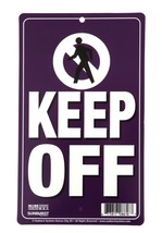 Sunburst Systems Purple &quot;Keep Off&quot; Hanging Sign - £6.84 GBP