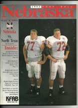 1993 NCAA Football Program North Texas @ Nebraska Sept 4th - £11.49 GBP